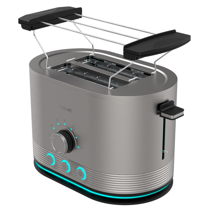 Prăjitor de pâine Cecotec Shine&Toast Double, 850 W, 7 trepte, inox