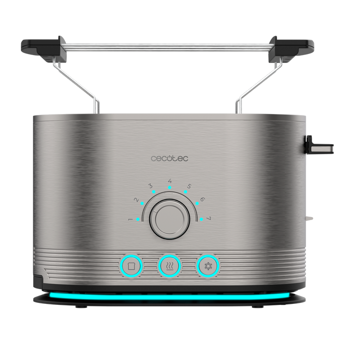 Prăjitor de pâine Cecotec Shine&Toast Double, 850 W, 7 trepte, inox
