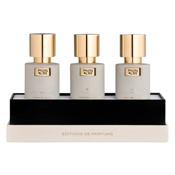 Set extract de parfum Maison De L'Asie Chapitre 04, unisex: God and Moon 15 ml + Jardin de L'Inde 15 ml + Terre D'Inde 15 ml