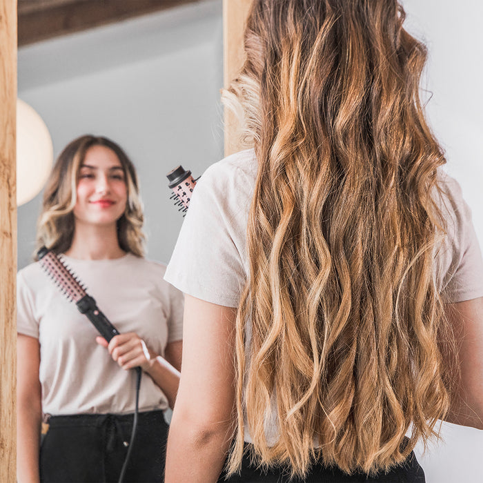 Perie ondulatoare cu aer cald Cecotec InstantCare Curly AirFlow, diametru 30 mm, temperatură 120–160 °C, cablu 1,9 m