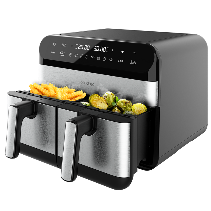 Friteuză cu aer cald Cecotec Cecofry Advance 9000 Inox, 9 l, 2800 W, 8 programe, inox