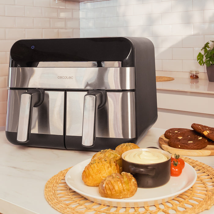 Friteuză cu aer cald Cecotec Cecofry Advance 9000 Inox, 9 l, 2800 W, 8 programe, inox