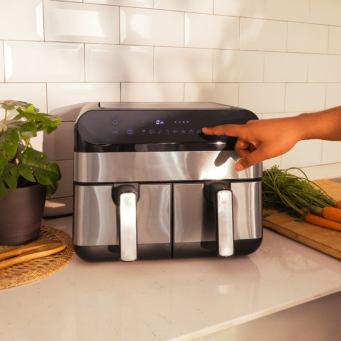 Friteuză cu aer cald Cecotec Cecofry Advance 9000 Inox, 9 l, 2800 W, 8 programe, inox