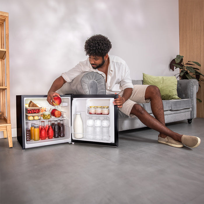 Mini frigider Cecotec GrandCooler 20000 L SilentCompress Inox E, 46 l, clasa E, inox