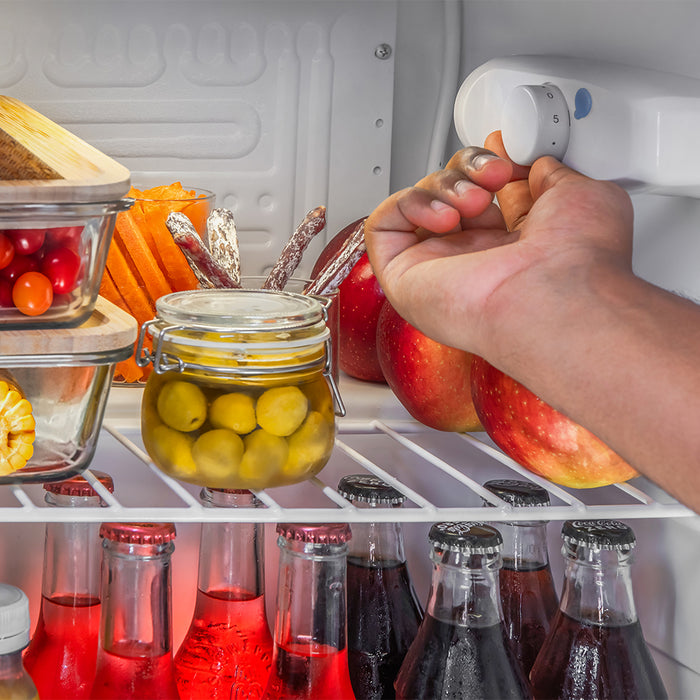 Mini frigider Cecotec GrandCooler 20000 L SilentCompress Inox E, 46 l, clasa E, inox