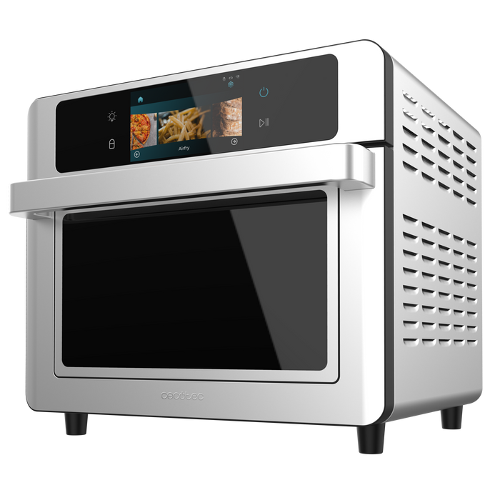 Cuptor cu friteuză cu aer cald Cecotec Bake&Fry 3000 Touch Steel Connected, 30 l, 1700 W, 10 moduri de gătire