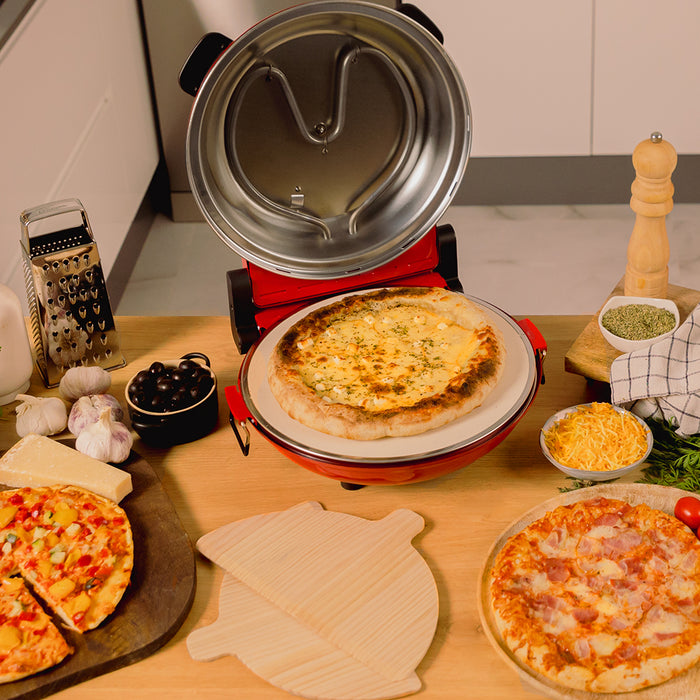 Cuptor electric pentru pizza Cecotec Fun Pizza&Co Mamma Mía, 1200 W, 420 °C, temporizator 15 min