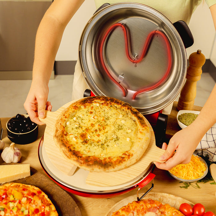 Cuptor electric pentru pizza Cecotec Fun Pizza&Co Mamma Mía, 1200 W, 420 °C, temporizator 15 min