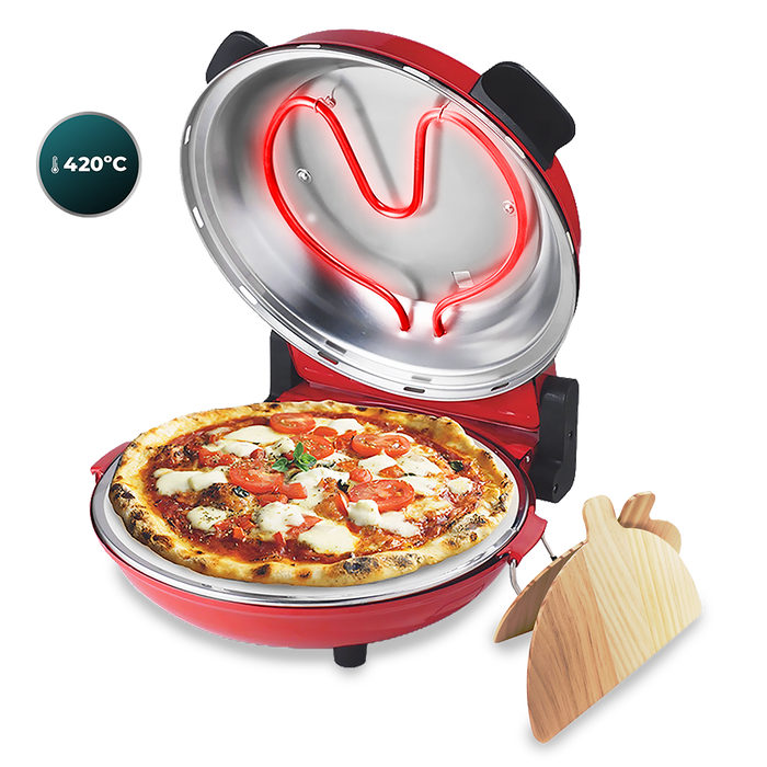 Cuptor electric pentru pizza Cecotec Fun Pizza&Co Mamma Mía, 1200 W, 420 °C, temporizator 15 min