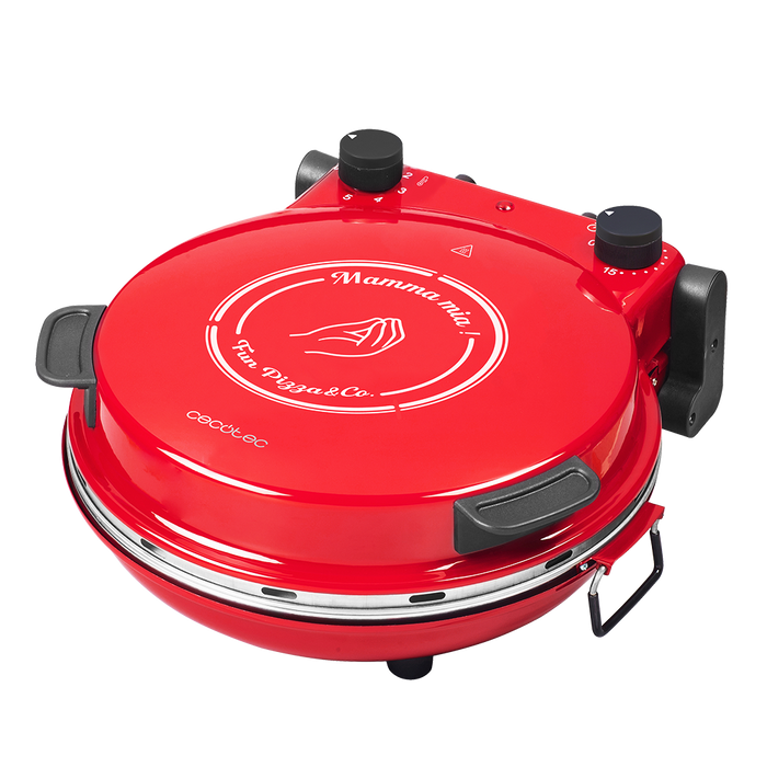 Cuptor electric pentru pizza Cecotec Fun Pizza&Co Mamma Mía, 1200 W, 420 °C, temporizator 15 min