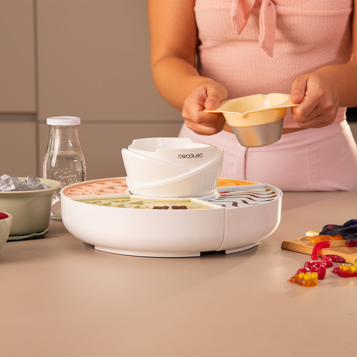 Aparat pentru jeleuri și fondue de ciocolată Cecotec Fun&Sugar Gummy, 2 în 1, 40 W, 14,5 × 10,1 × 14,5 cm