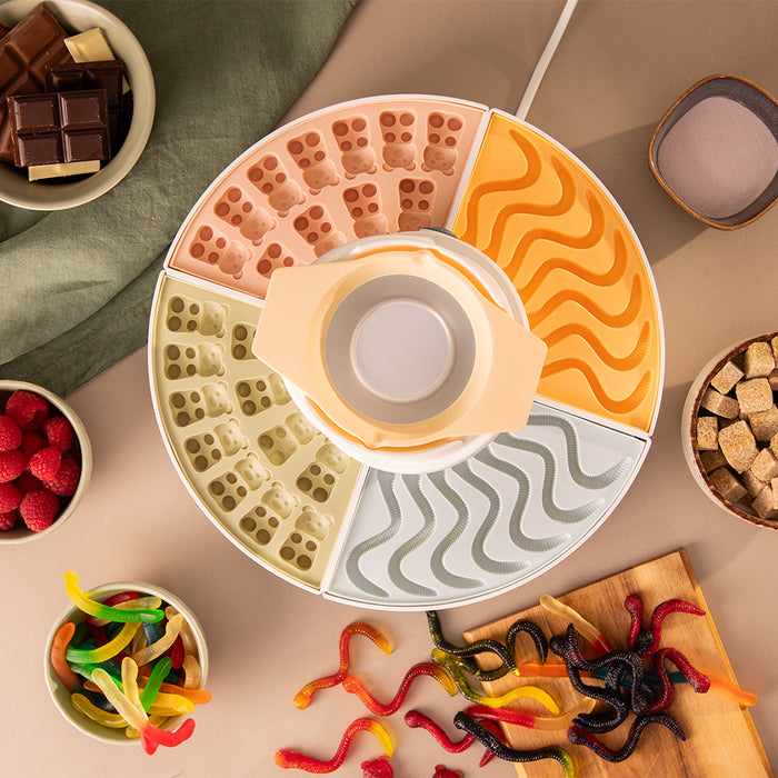Aparat pentru jeleuri și fondue de ciocolată Cecotec Fun&Sugar Gummy, 2 în 1, 40 W, 14,5 × 10,1 × 14,5 cm