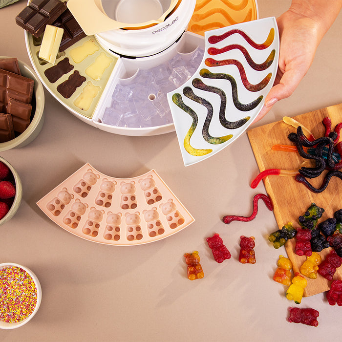 Aparat pentru jeleuri și fondue de ciocolată Cecotec Fun&Sugar Gummy, 2 în 1, 40 W, 14,5 × 10,1 × 14,5 cm