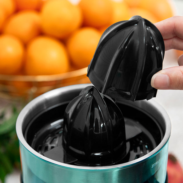 Storcător electric de citrice Cecotec Zitrus TowerAdjust Easy Black 800 Inox, 800 W, recipient 0,5 l, negru