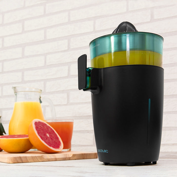 Storcător electric de citrice Cecotec Zitrus TowerAdjust Easy Black 800 Inox, 800 W, recipient 0,5 l, negru