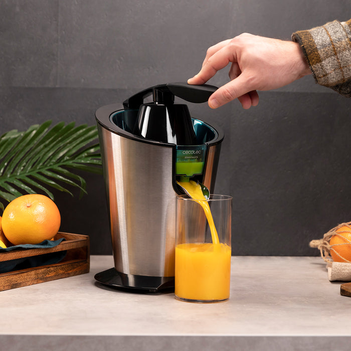 Storcător electric de citrice cu pârghie Cecotec EssentialVita PowerFresh 1000 Inox, 1000 W, 19,5 × 31 × 25,5 cm, inox