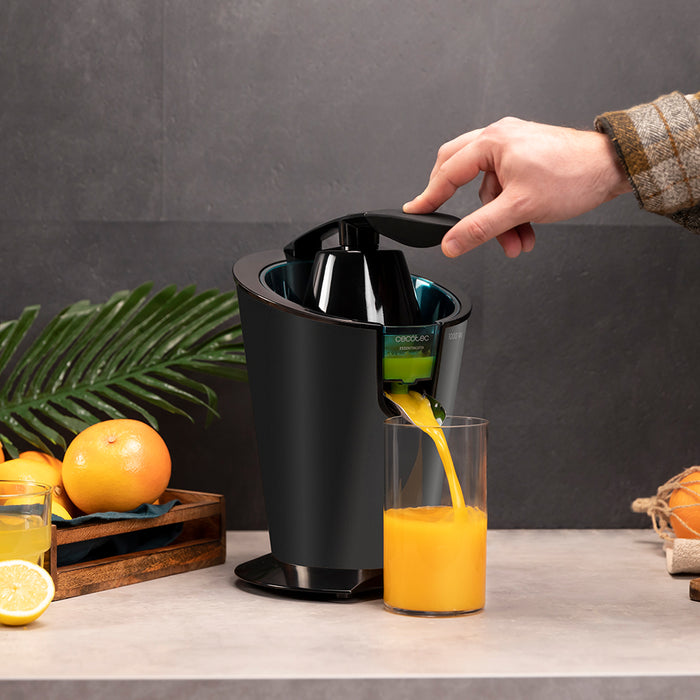 Storcător electric de citrice cu pârghie Cecotec EssentialVita PowerFresh 1000 Black, 1000 W, 19,5 × 31 × 25,5 cm, negru