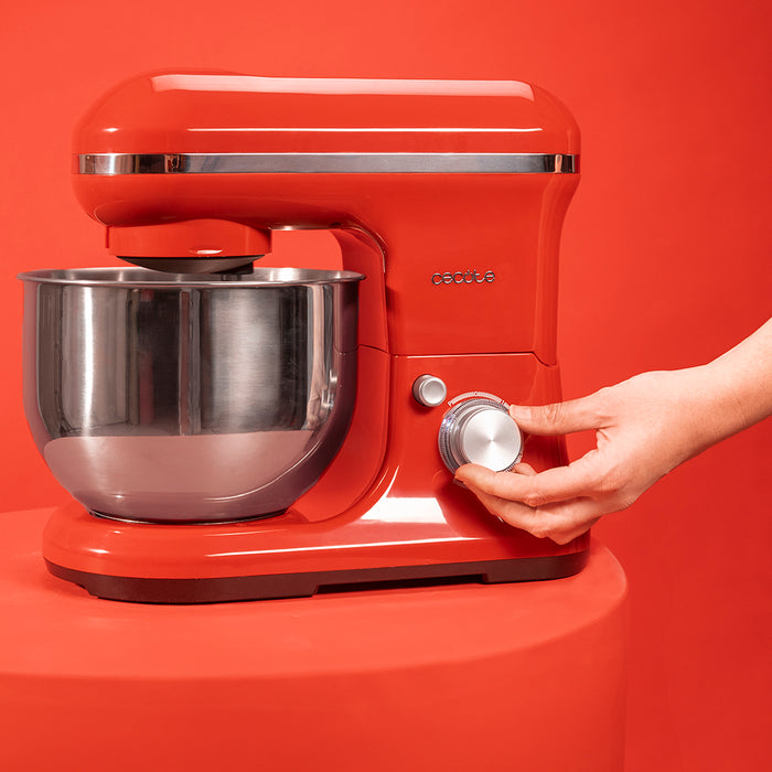 Mixer cu bol Cecotec Cecomixer Merengue 5L 1200 Ice-Cream, 5 l, 6 trepte, roșu