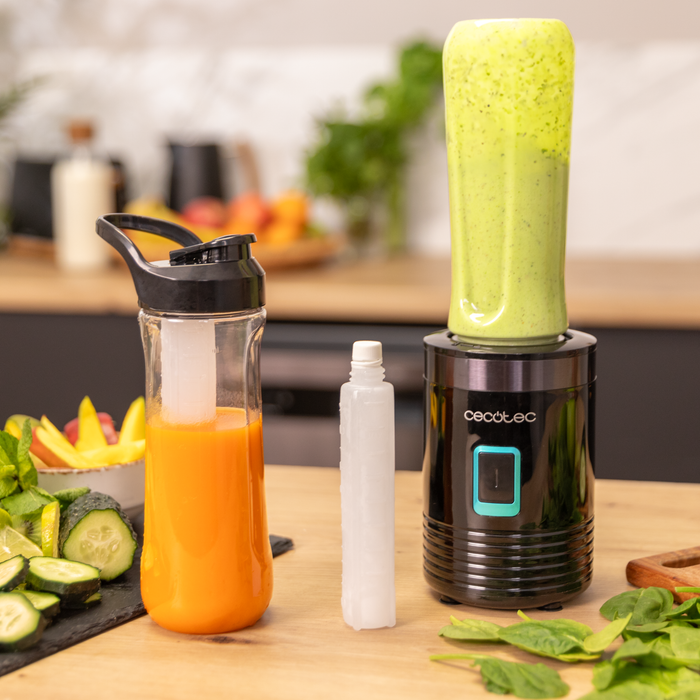 Blender personal Cecotec Power Titanium 350 EasyGo, 350 W, 2 recipiente de 600 ml, alb