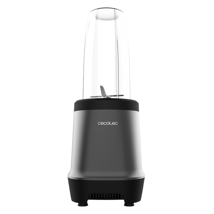 Blender individual Cecotec Nutriblender Fusion, 1000 W, 6 lame, recipiente de 900 și 500 ml, negru
