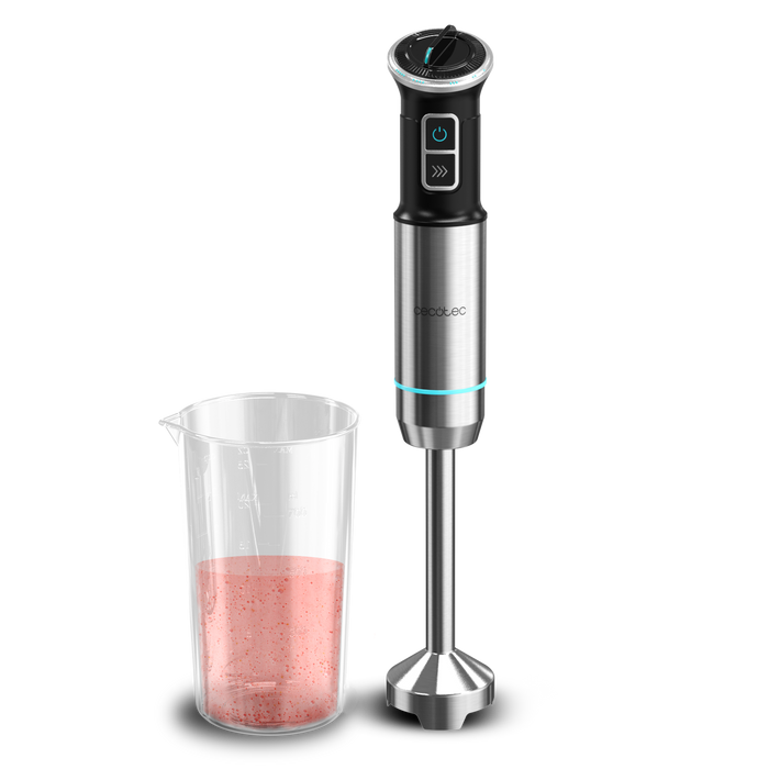 Blender de mână Cecotec Power Neutron 1100MAX, 1100 W, recipient de 800 ml, 39,8 cm, oțel