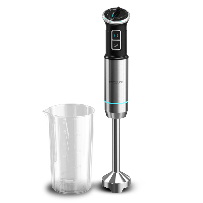 Blender de mână Cecotec Power Neutron 1100MAX, 1100 W, recipient de 800 ml, 39,8 cm, oțel