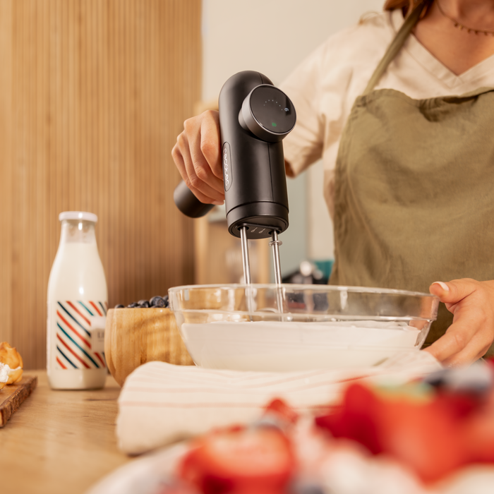 Mixer de mână Cecotec PowerTwist Battery, 50 W, 6 trepte, autonomie de până la 40 min