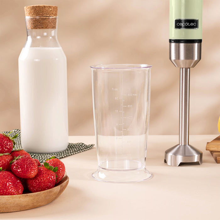 Blender vertical Cecotec Power RetroGreen 1200MAX Cream&Crush, 1200 W, 0,5 l, 2 viteze, verde