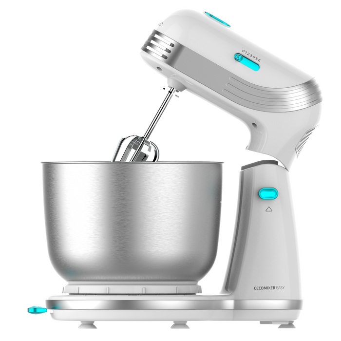 Mixer planetar Cecotec Cecomixer Easy White, 3 l, 6 trepte de putere, 5 funcții