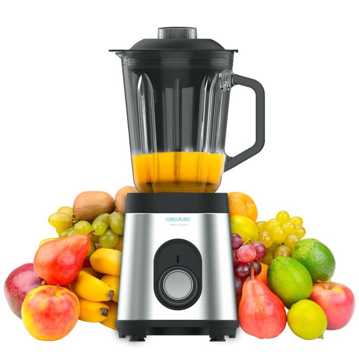 Blender cu cană Cecotec Power Black Titanium 1800MAX Inox Pro, 1,5 l, 1000 W, 5 trepte, inox