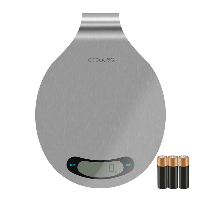 Cântar de bucătărie Cecotec Cook Control 10400 Smart Healthy EasyHang, 8 kg, precizie 1 g, platformă din inox