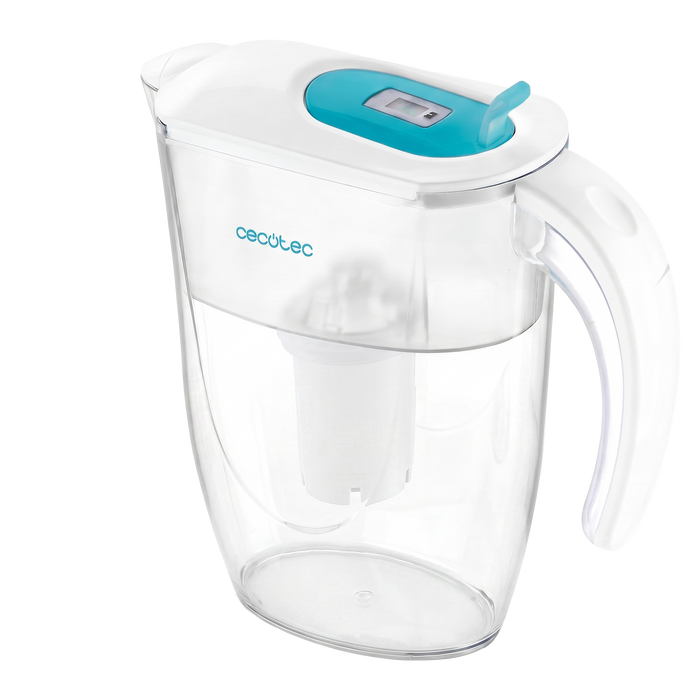 Cană filtrantă de apă Cecotec H2ONature 2400 Active, capacitate 2,4 l, filtru în 4 straturi, indicator pentru durata filtrului