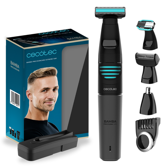 Aparat de tuns multifuncțional Cecotec PrecisionCare Extreme 5-In-1, 5 în 1, IPX5, lame din oțel inoxidabil