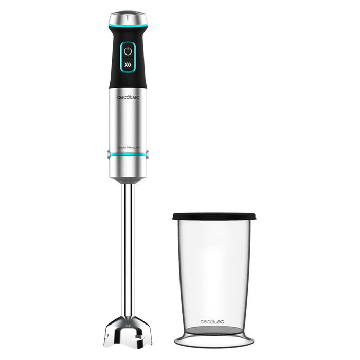 Blender de mână Cecotec POWER TITANBLACK 1200 XL Ultra, 1200 W, recipient de 800 ml