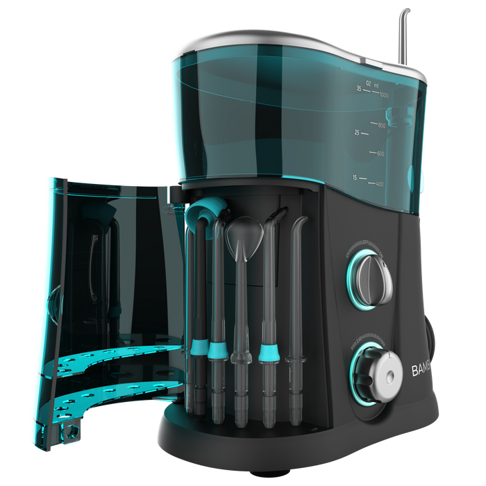Irigator bucal Cecotec ToothCare 1200 Jet Pro, rezervor 1 l, 7 duze, 10 trepte de presiune