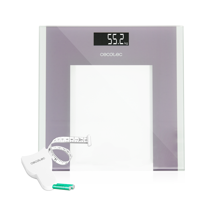 Cântar de baie Cecotec Surface Precision Healthy, 5–180 kg, 30 × 30 cm, sticlă securizată