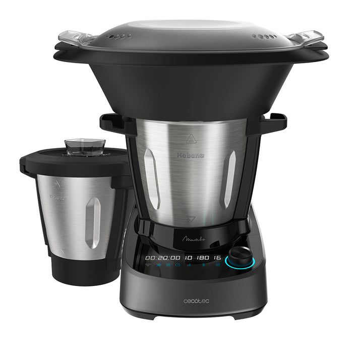 Robot de bucătărie multifuncțional Cecotec Mambo 11090 Habana, 3,3 l, 37 funcții, 10 trepte, negru/gri