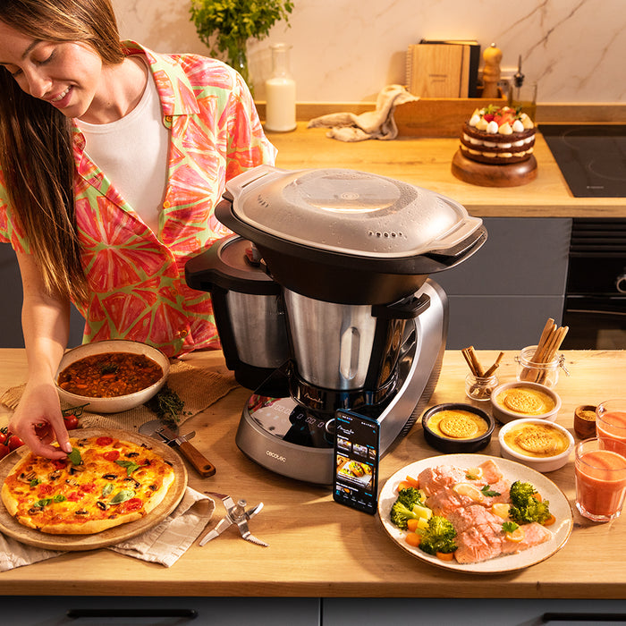 Robot de bucătărie multifuncțional Cecotec Mambo 11090 Habana, 3,3 l, 37 funcții, 10 trepte, negru/gri