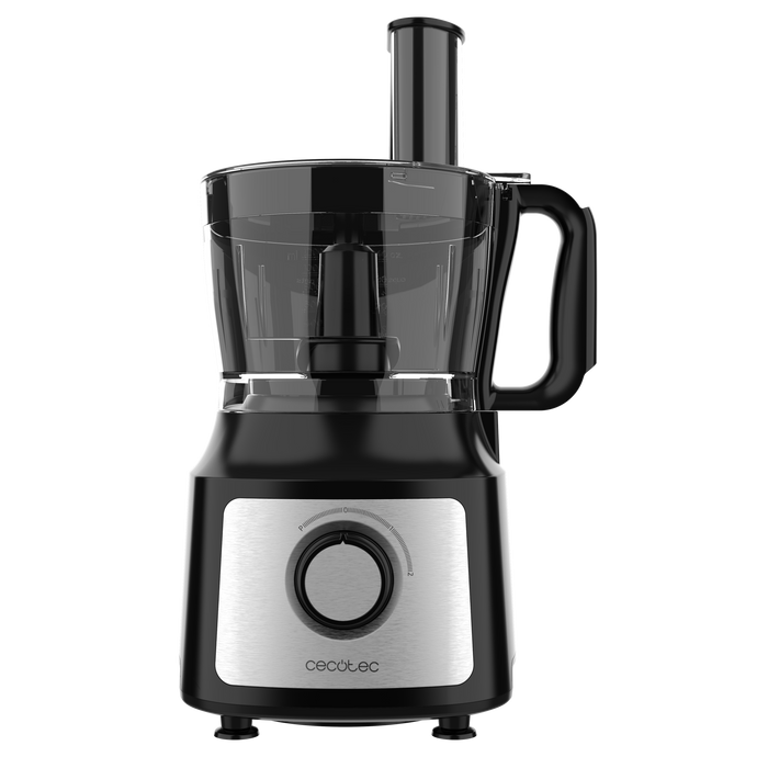 Robot de bucătărie Cecotec FoodProcessor Comino 1000, 1000 W, bol de 2 l, 2 trepte + Pulse, negru