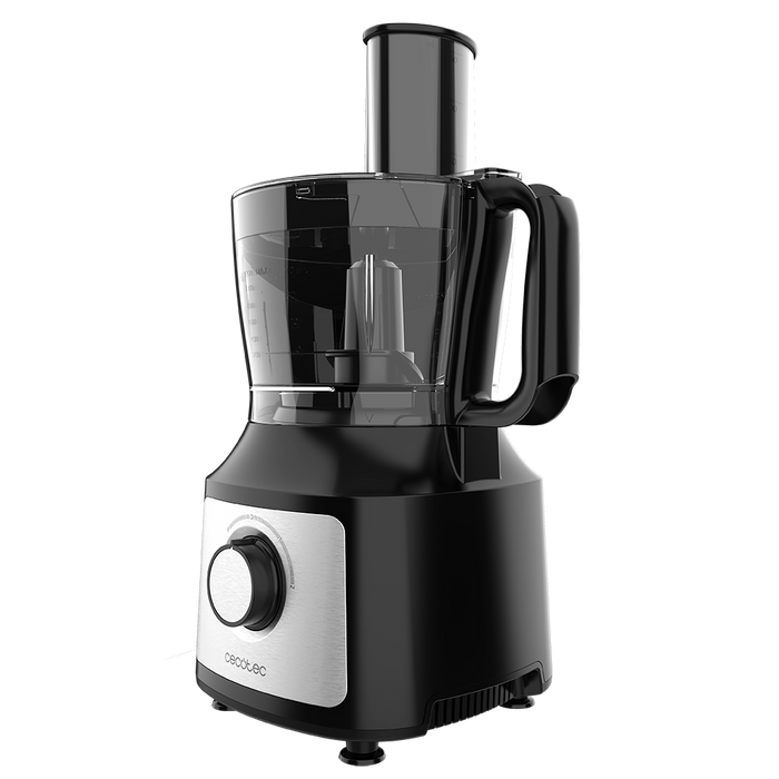 Robot de bucătărie Cecotec FoodProcessor Comino 1000, 1000 W, bol de 2 l, 2 trepte + Pulse, negru