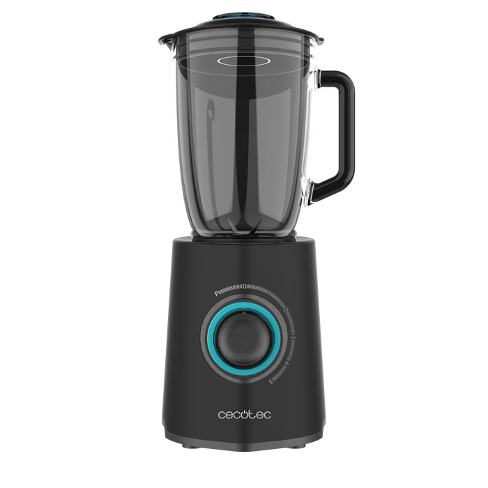Blender cu vas Cecotec Power Black Titanium 2300Max Mix Go, 2300 W, 1,5 l, 5 trepte, negru