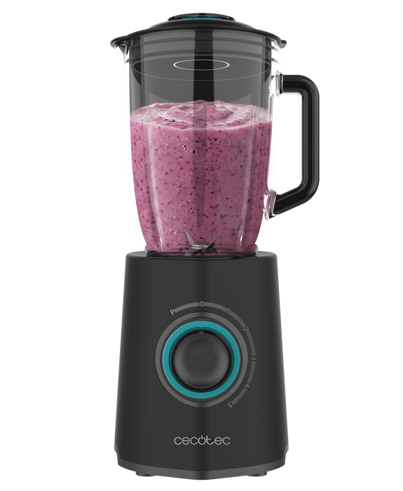 Blender cu vas Cecotec Power Black Titanium 2300Max Mix Go, 2300 W, 1,5 l, 5 trepte, negru