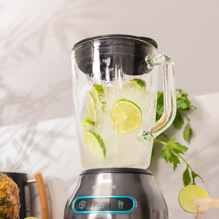 Blender cu cană Cecotec Power Black Titanium 2200MAX Smooth, 2200 W, 1,75 l, inox închis