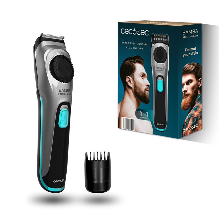Trimmer pentru barbă Cecotec PrecisionCare AllDrive Pro, 19 trepte, 1–10 mm, autonomie 75 min