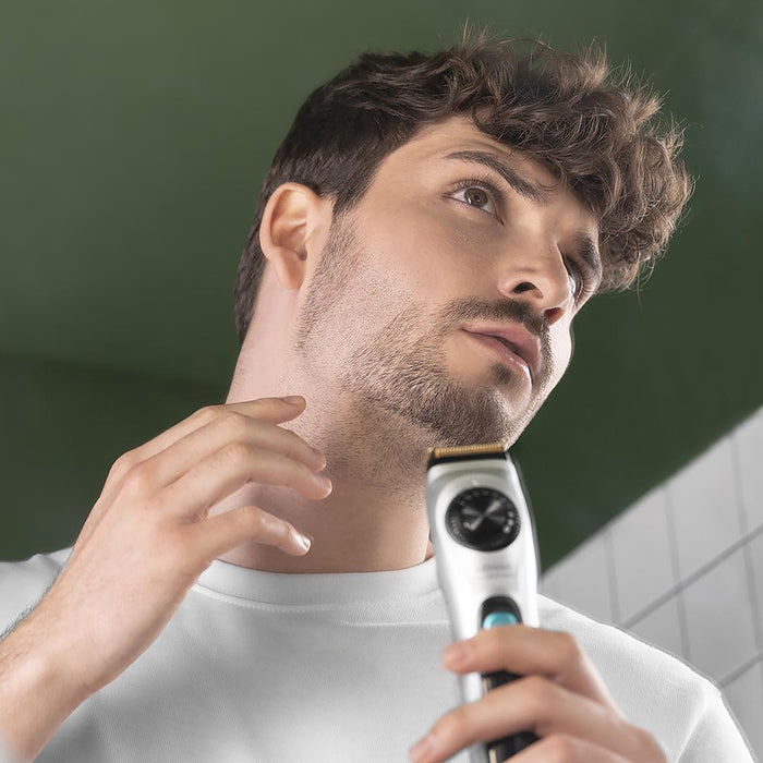 Trimmer pentru barbă Cecotec PrecisionCare AllDrive Pro, 19 trepte, 1–10 mm, autonomie 75 min