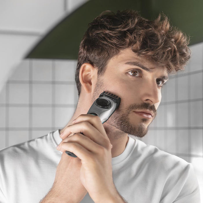 Trimmer pentru barbă Cecotec PrecisionCare AllDrive Pro, 19 trepte, 1–10 mm, autonomie 75 min