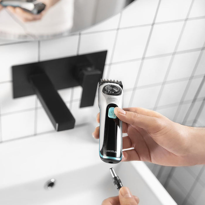 Trimmer pentru barbă Cecotec PrecisionCare AllDrive Pro, 19 trepte, 1–10 mm, autonomie 75 min