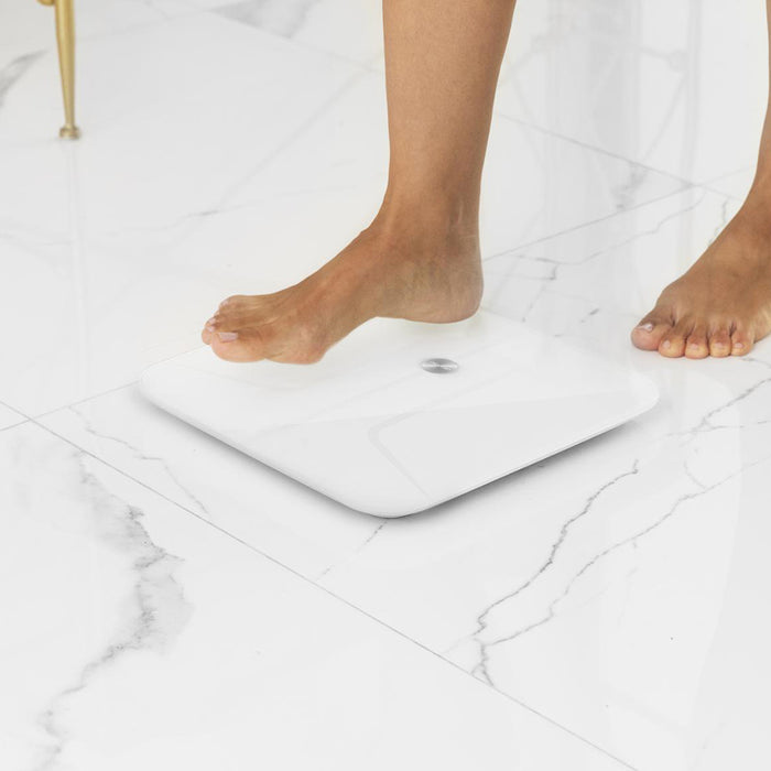 Cântar de baie cu bioimpedanță Cecotec Surface Precision 970 Smart Healthy, 180 kg, Bluetooth, 27,8 × 27,8 cm, alb