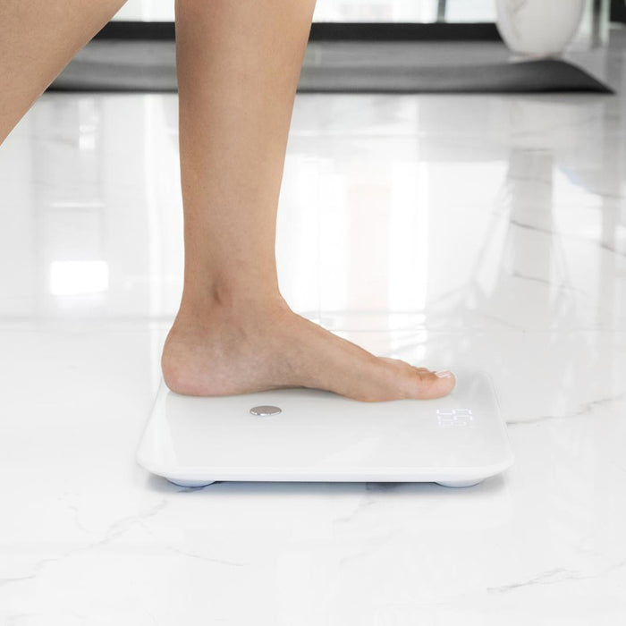 Cântar de baie cu bioimpedanță Cecotec Surface Precision 970 Smart Healthy, 180 kg, Bluetooth, 27,8 × 27,8 cm, alb