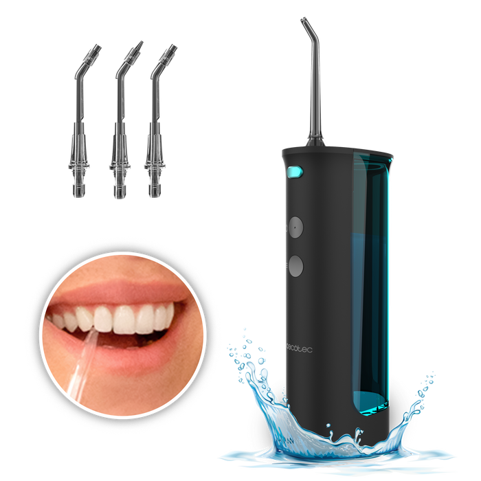 Irigator bucal portabil Cecotec ToothCare Jet Fresh, rezervor 180 ml, 3 moduri, protecție IPX7